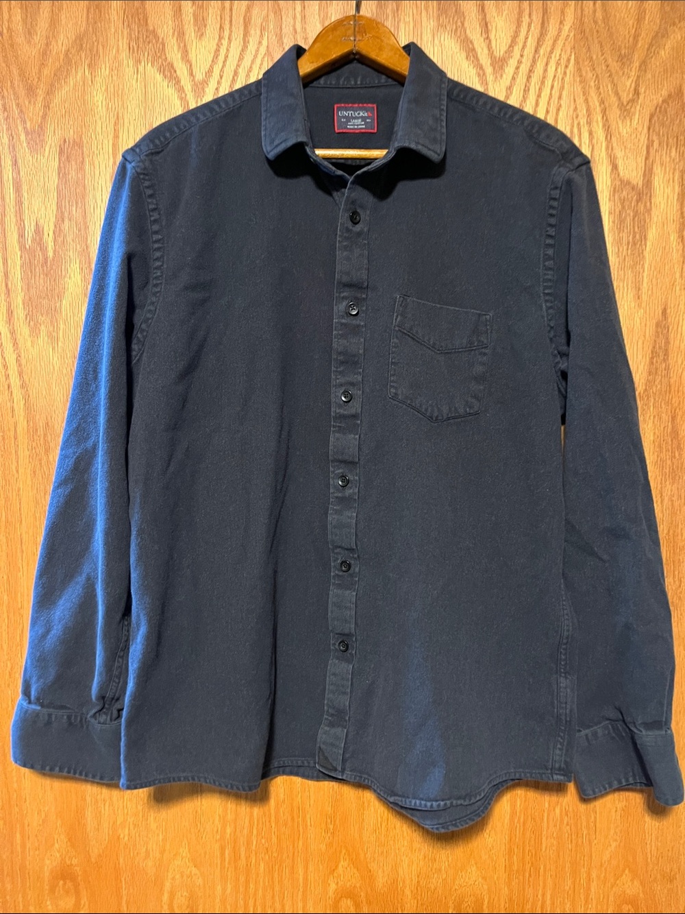 UNTUCKit Men's Button-Down Shirt Blue Grey
